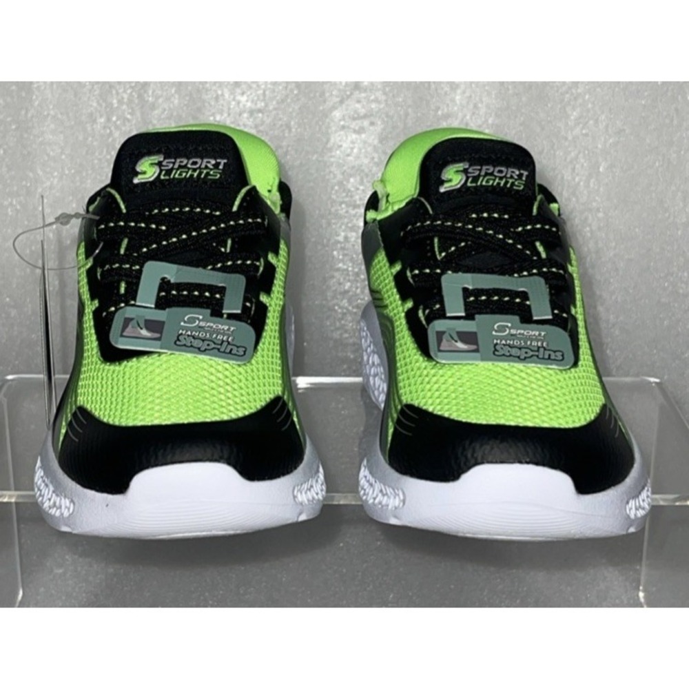 S Sport By Skechers Myles Sneakers Light Up Stretch Laces Strap Boys Size 6 NEW - Picture 9 of 17